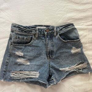 O'Neill Blue Distressed Jean Shorts